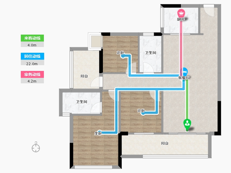 广东省-中山市-碧桂园新仕界-99.69-户型库-动静线