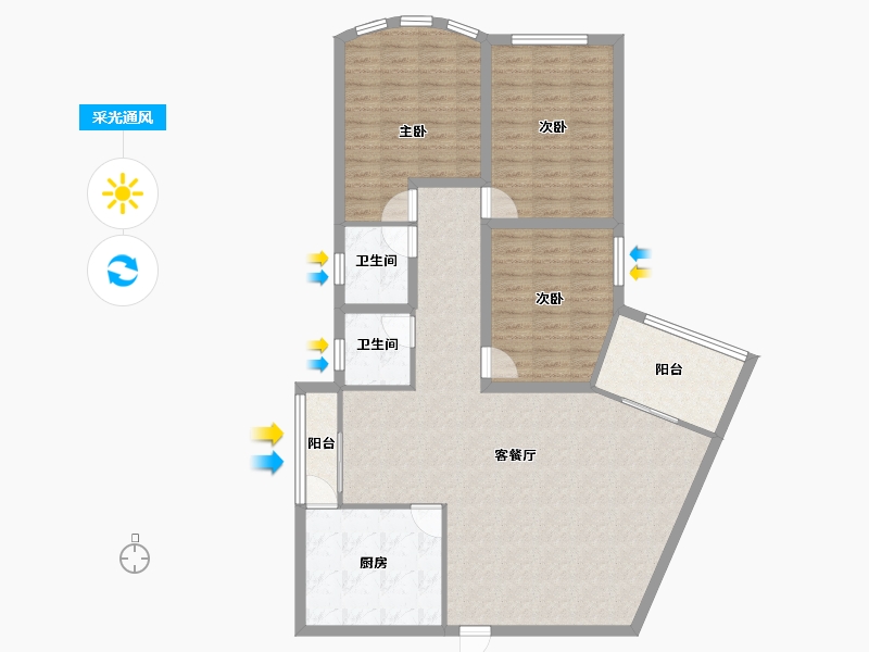 广东省-深圳市-福保桂花苑-116.09-户型库-采光通风