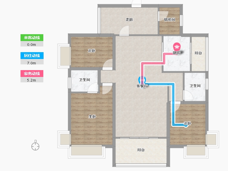 广东省-珠海市-钰海山庄-107.16-户型库-动静线