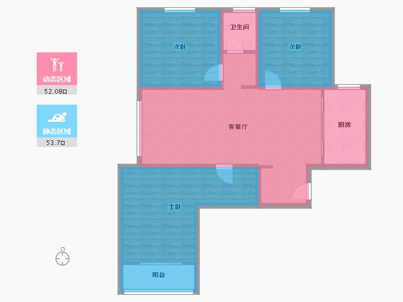 河南省-郑州市-远大理想城-94.96-户型库-动静分区