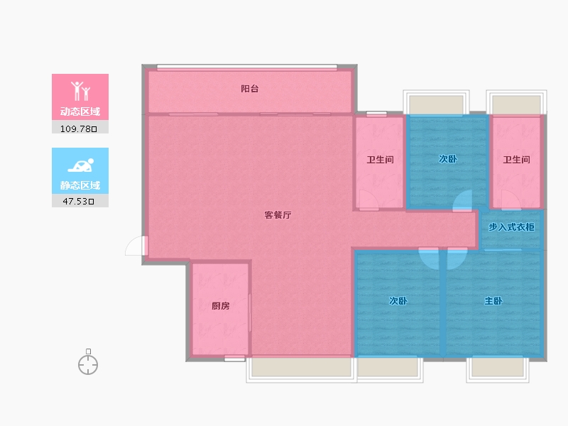 广东省-珠海市-长沙新苑-144.00-户型库-动静分区