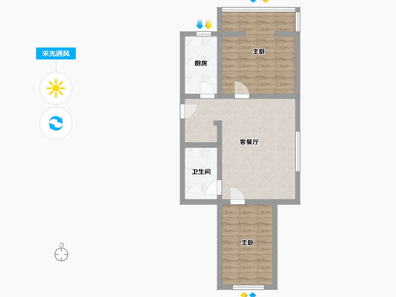 天津-天津市-万东路118号-65.00-户型库-采光通风