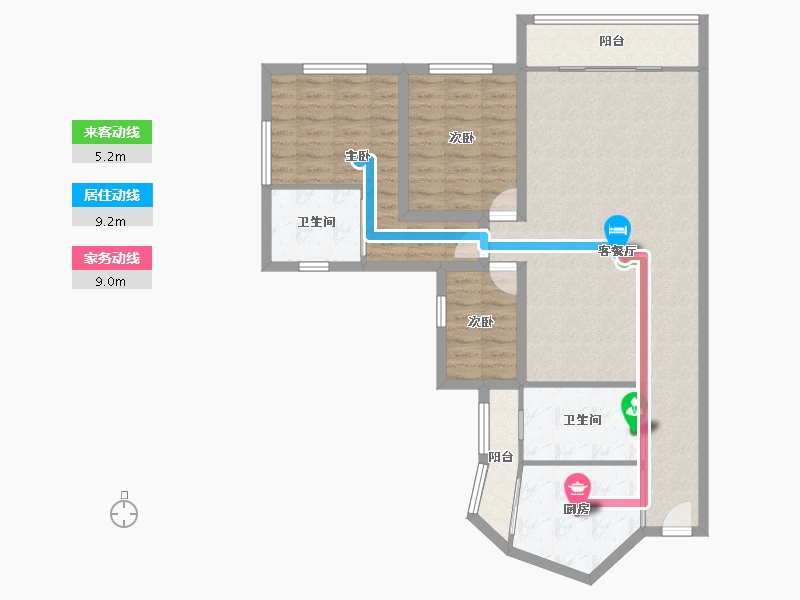 广东省-广州市-嘉仕花园-101.60-户型库-动静线