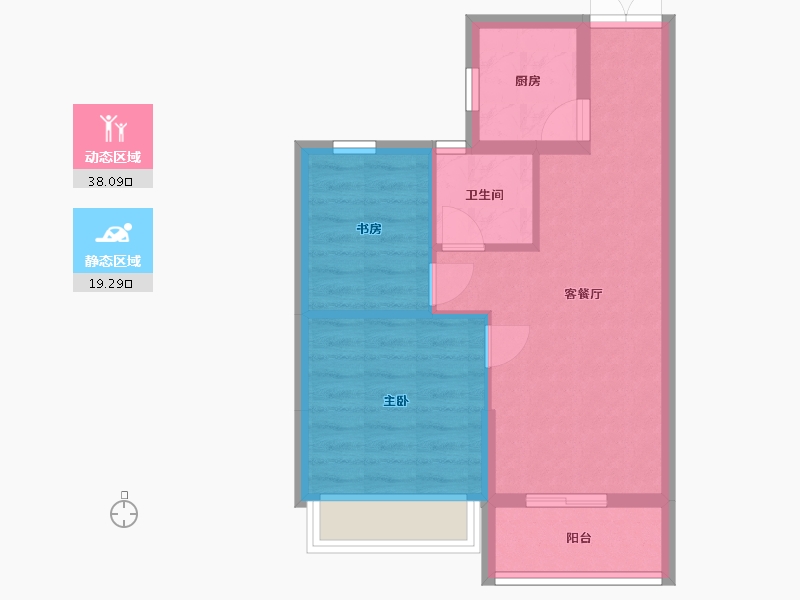 浙江省-嘉兴市-钱塘玉园-51.00-户型库-动静分区