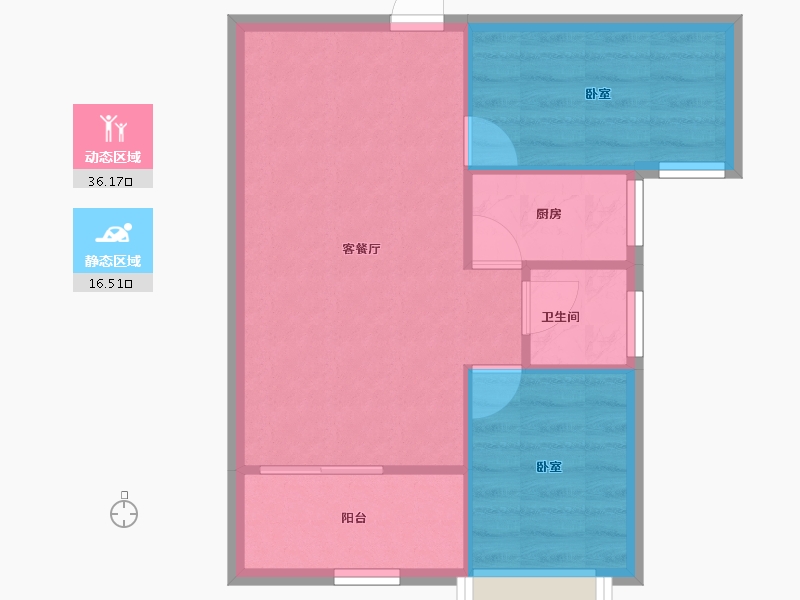 广东省-深圳市-荣超花园-47.56-户型库-动静分区