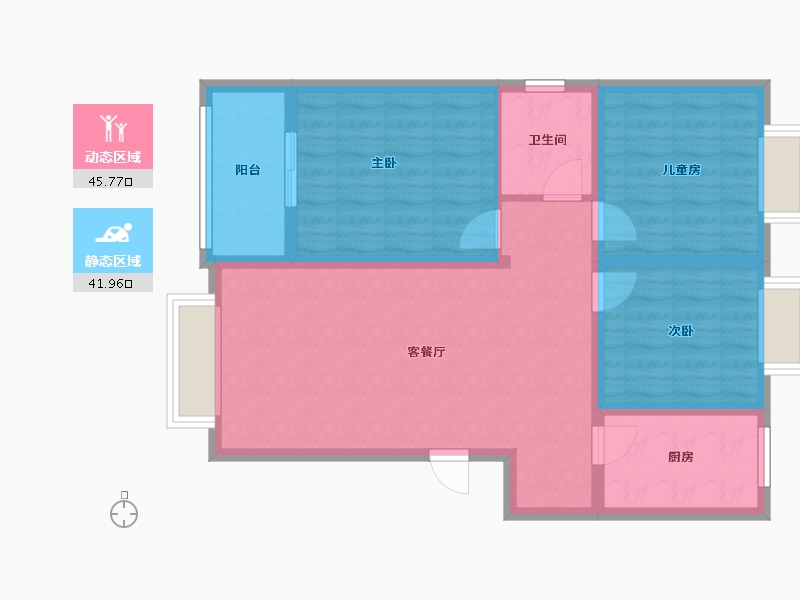 山西省-临汾市-甘亭小区-89.00-户型库-动静分区