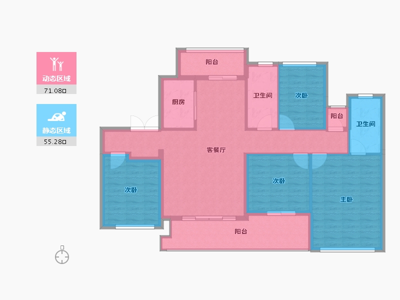 广东省-广州市-招商雍景湾-114.08-户型库-动静分区