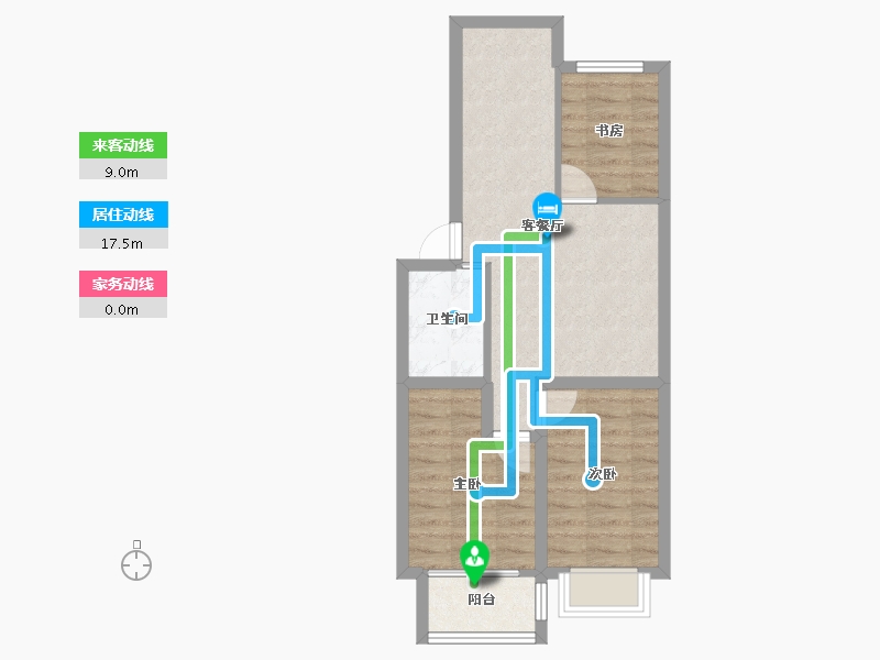 山东省-威海市-隆苑丽舍-55.35-户型库-动静线