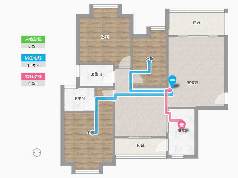 广东省-广州市-云水雅苑-83.45-户型库-动静线