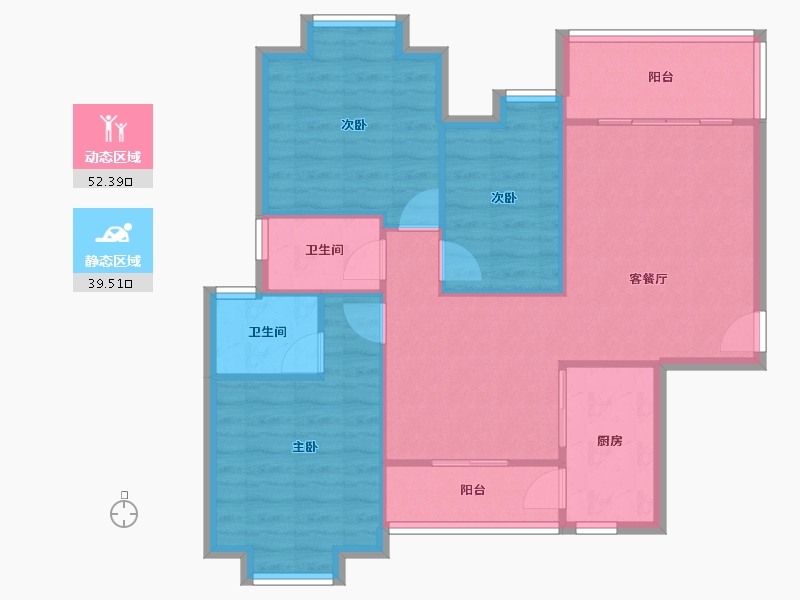 广东省-广州市-云水雅苑-83.45-户型库-动静分区