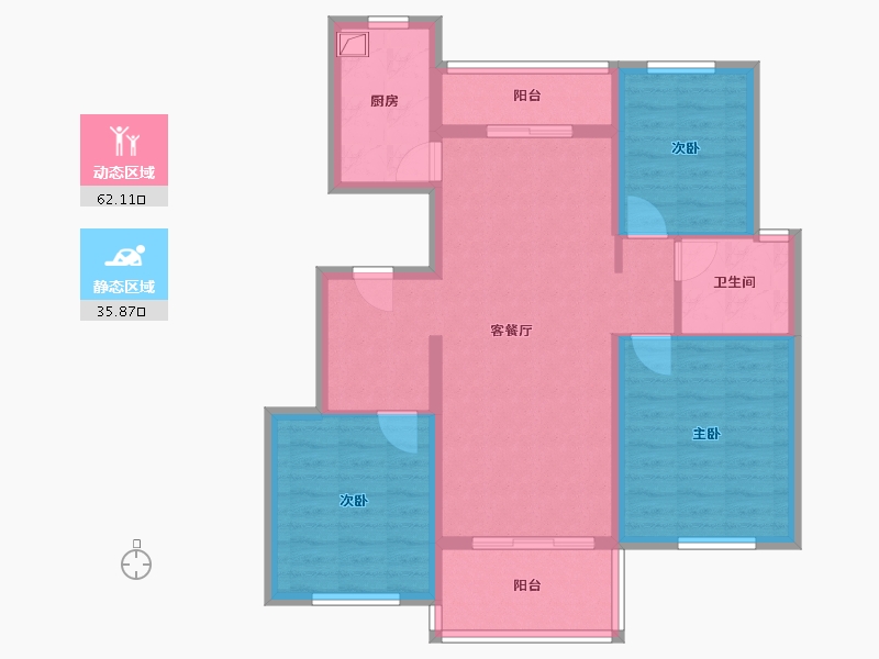 江西省-南昌市-保利瑶湖郡-76.80-户型库-动静分区