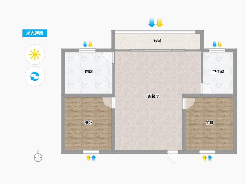 广东省-深圳市-金成时代家园-87.01-户型库-采光通风