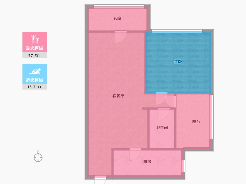 广东省-广州市-喜盈雅境-66.60-户型库-动静分区