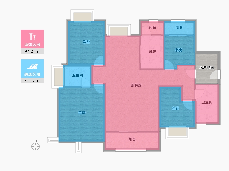 广东省-佛山市-万达华府-108.17-户型库-动静分区