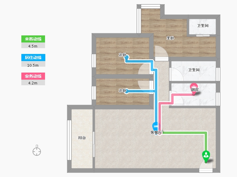 广东省-深圳市-荔枝花园-60.99-户型库-动静线