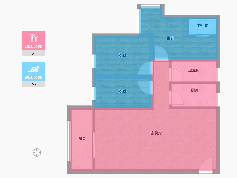 广东省-深圳市-荔枝花园-60.99-户型库-动静分区