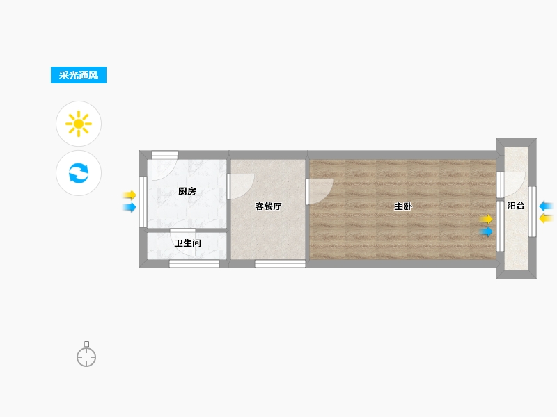 上海-上海市-西木小区-35.87-户型库-采光通风