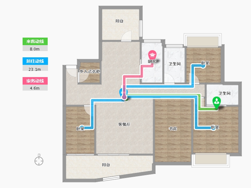 广东省-深圳市-金成时代家园-113.31-户型库-动静线