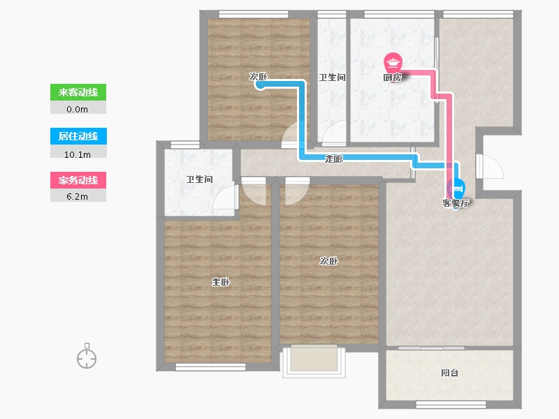 上海-上海市-新泾家苑-110.60-户型库-动静线