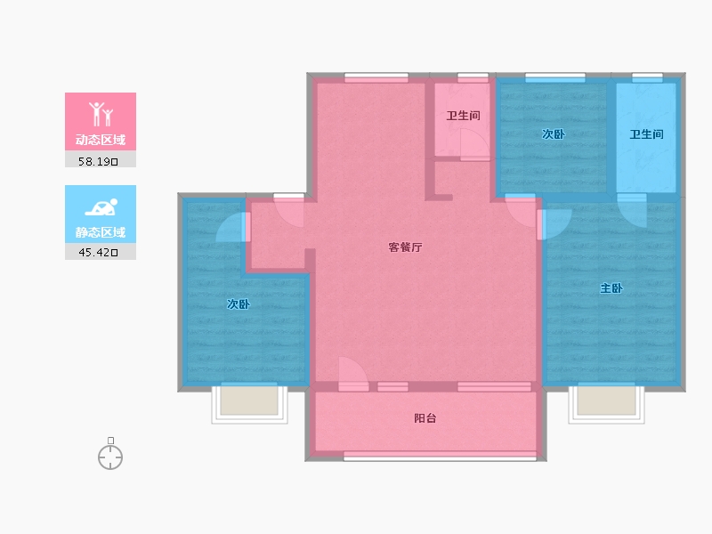 河北省-石家庄市-无极小区-112.00-户型库-动静分区