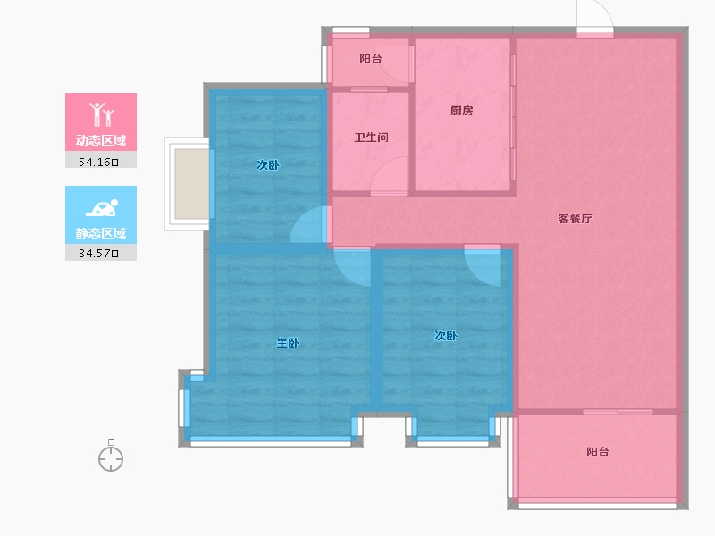 广东省-广州市-新都盛世名门-79.35-户型库-动静分区