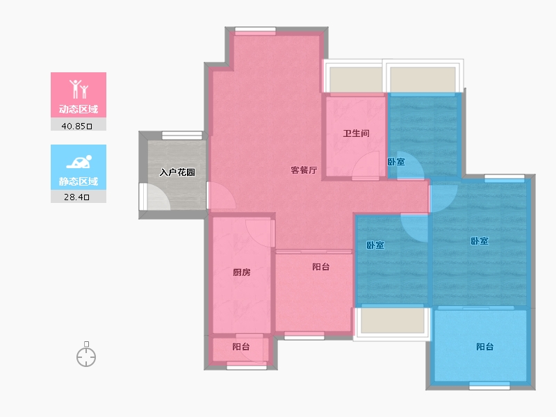 广东省-深圳市-宝利豪庭-65.86-户型库-动静分区