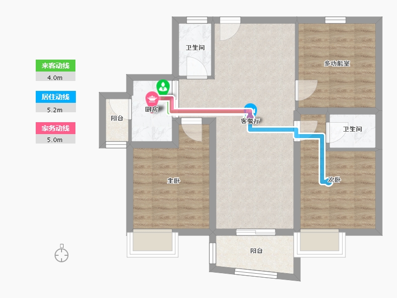 广东省-深圳市-鹏华香域花园-71.04-户型库-动静线