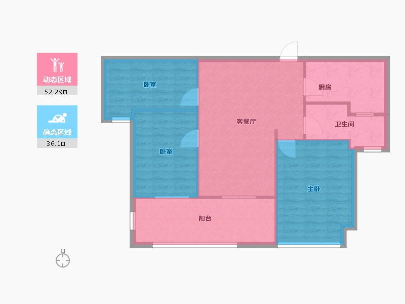 浙江省-绍兴市-永成天卸湾-80.82-户型库-动静分区