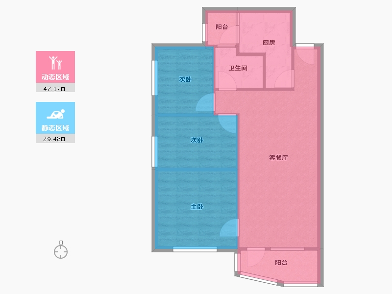 广东省-广州市-丽康居-69.38-户型库-动静分区