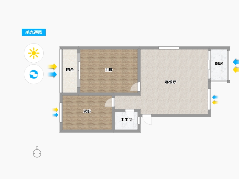 山东省-德州市-天宝嘉园-B区-83.00-户型库-采光通风