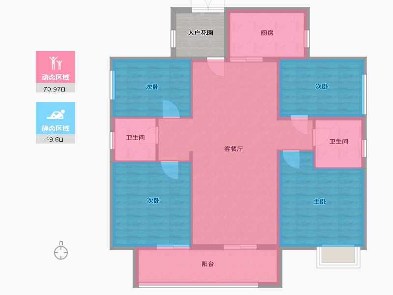 广东省-肇庆市-保利和悦江山-114.20-户型库-动静分区