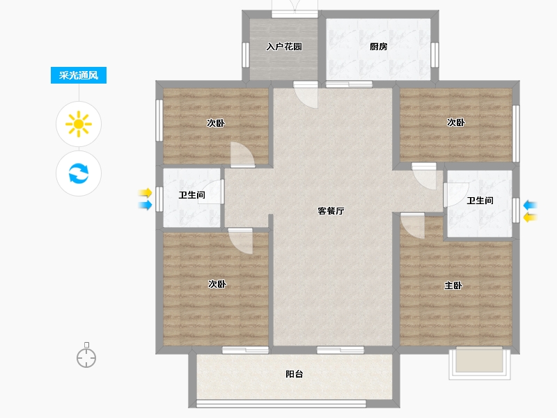 广东省-肇庆市-保利和悦江山-114.20-户型库-采光通风