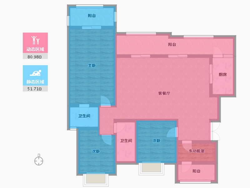 重庆-重庆市-中昂新天地-117.97-户型库-动静分区