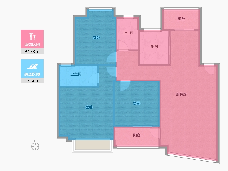 湖北省-武汉市-东方恒星园-98.00-户型库-动静分区