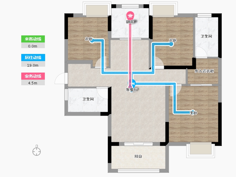 湖北省-武汉市-天汇龙城-88.00-户型库-动静线