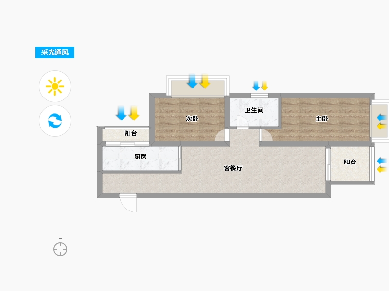 四川省-攀枝花市-悦山府-50.00-户型库-采光通风