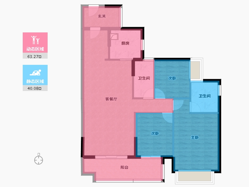 广东省-肇庆市-时代外滩花园-92.76-户型库-动静分区