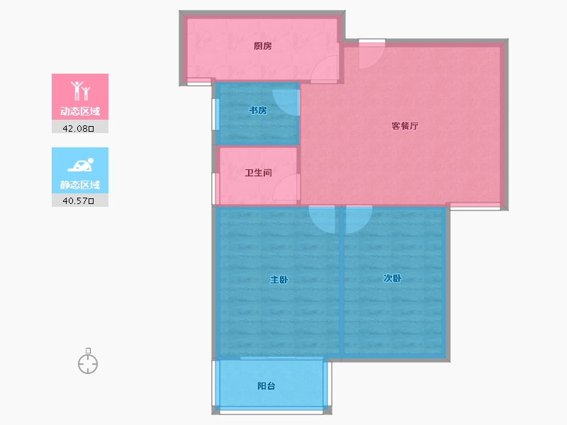 江苏省-镇江市-瑞鑫嘉园-75.66-户型库-动静分区