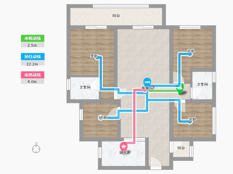 四川省-自贡市-云湖一号-87.73-户型库-动静线