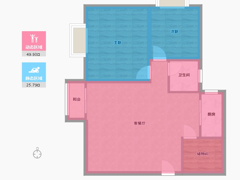 广东省-广州市-南洲名苑-68.29-户型库-动静分区