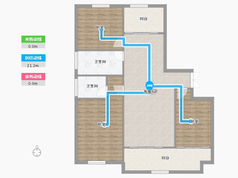 山东省-临沂市-房源印象雅园-104.77-户型库-动静线