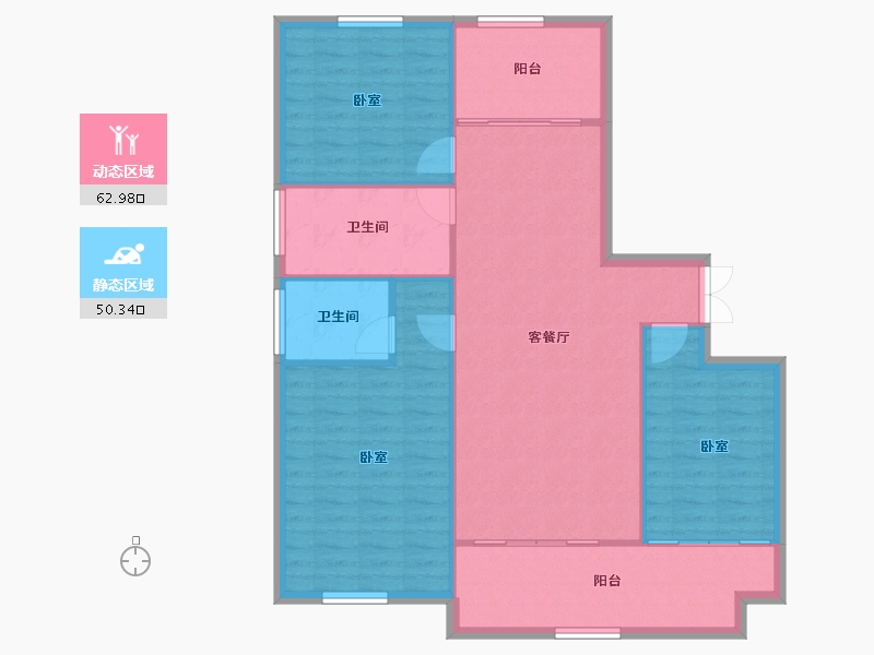 山东省-临沂市-房源印象雅园-104.77-户型库-动静分区