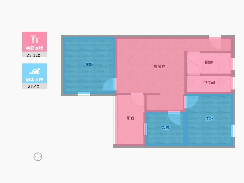 广东省-广州市-新兴白云花园-53.79-户型库-动静分区