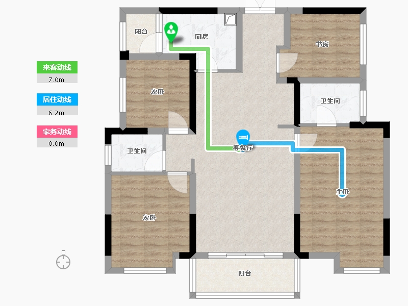 贵州省-黔西南布依族苗族自治州-飞洋华府-101.34-户型库-动静线