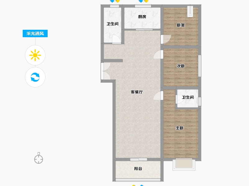 河南省-平顶山市-建安名苑-108.00-户型库-采光通风