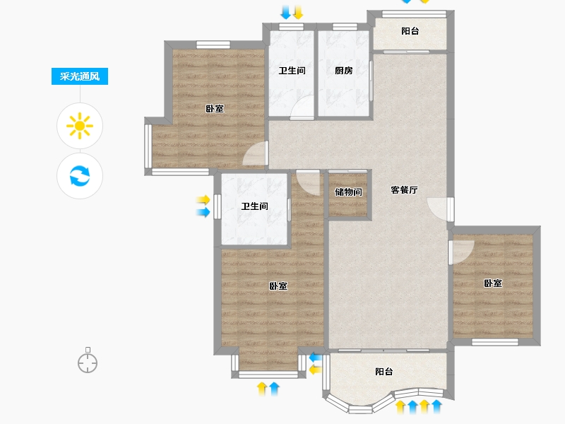 上海-上海市-丽都成品-97.04-户型库-采光通风