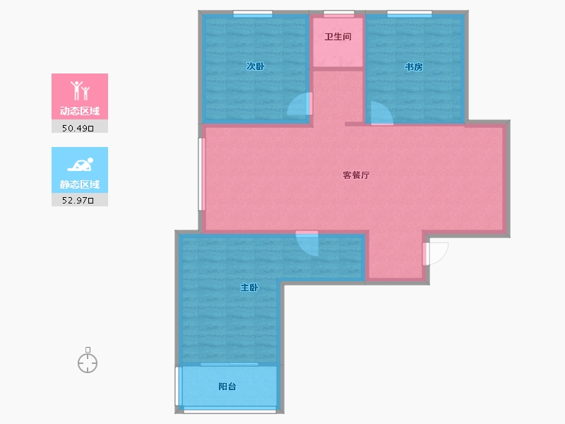 河南省-郑州市-远大理想城-93.54-户型库-动静分区