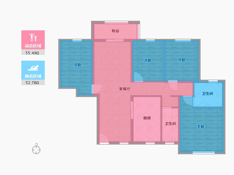 广西壮族自治区-柳州市-万象府-96.00-户型库-动静分区