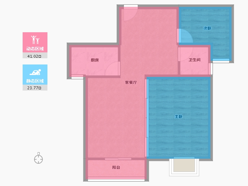 湖北省-武汉市-同安家园-58.21-户型库-动静分区