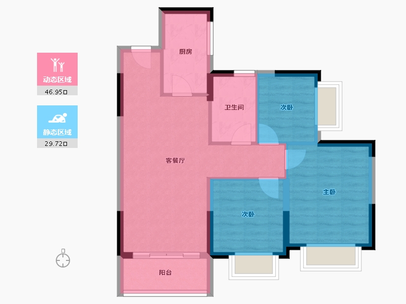 广东省-中山市-恒大御府-68.67-户型库-动静分区